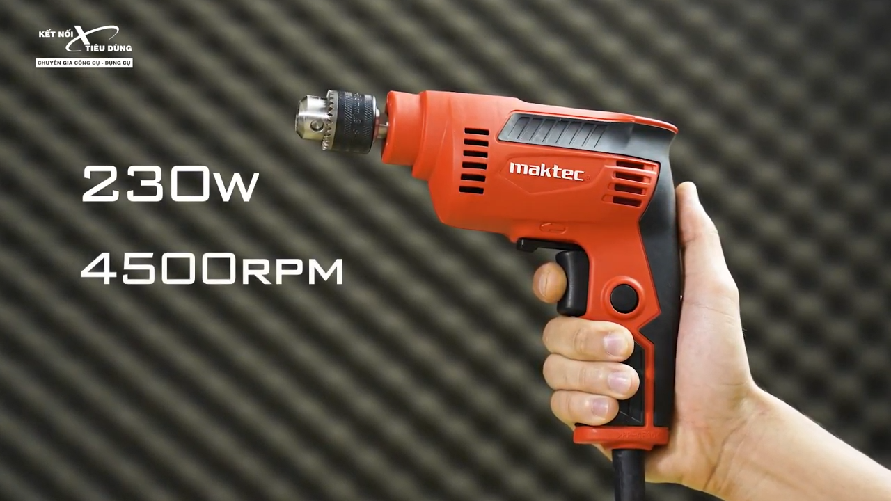 Chỉ 672K lụm ngay m&aacute;y khoan tốc độ cao Maktec MT653: 4500rpm, 230W, d&ugrave;ng gia đ&igrave;nh qu&aacute; ngon