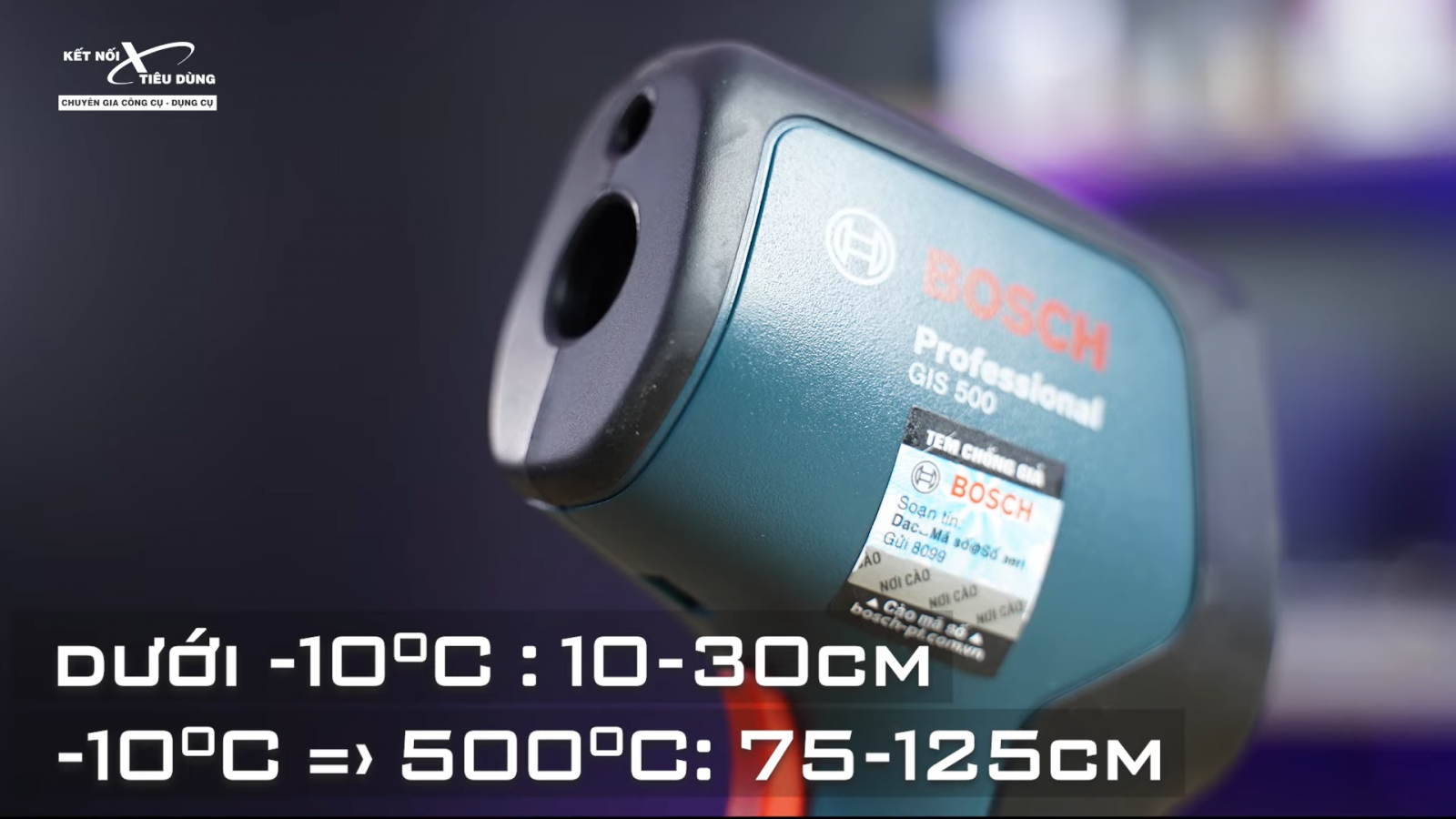Review m&aacute;y đo nhiệt độ laser Bosch GIS 500, đo tới 500 độ C, đo được từ xa