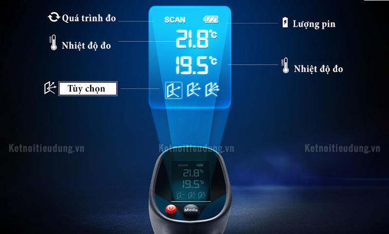 Review m&aacute;y đo nhiệt độ laser Bosch GIS 500, đo tới 500 độ C, đo được từ xa