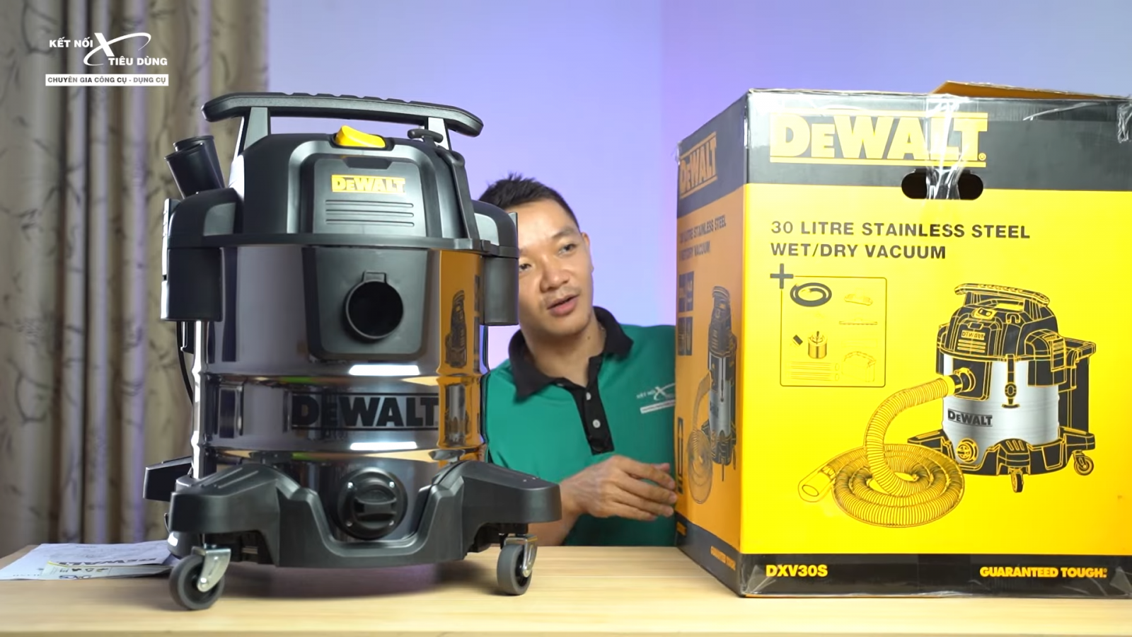 Review máy hút bụi Dewalt DXV30S: 4hp, 30l, hút cả nước và khô, có thổi, đầy đủ tính năng