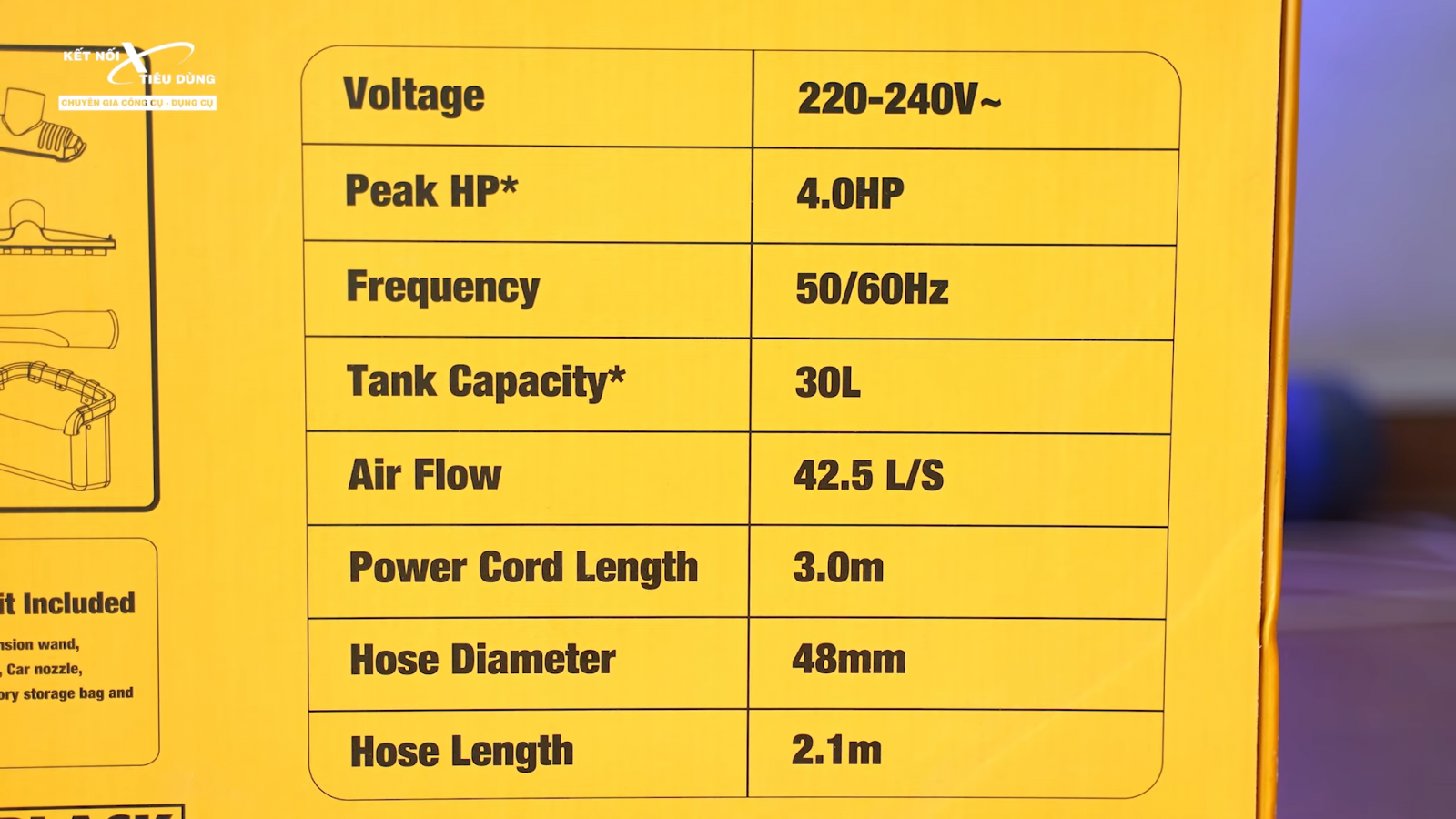 Review máy hút bụi Dewalt DXV30S: 4hp, 30l, hút cả nước và khô, có thổi, đầy đủ tính năng