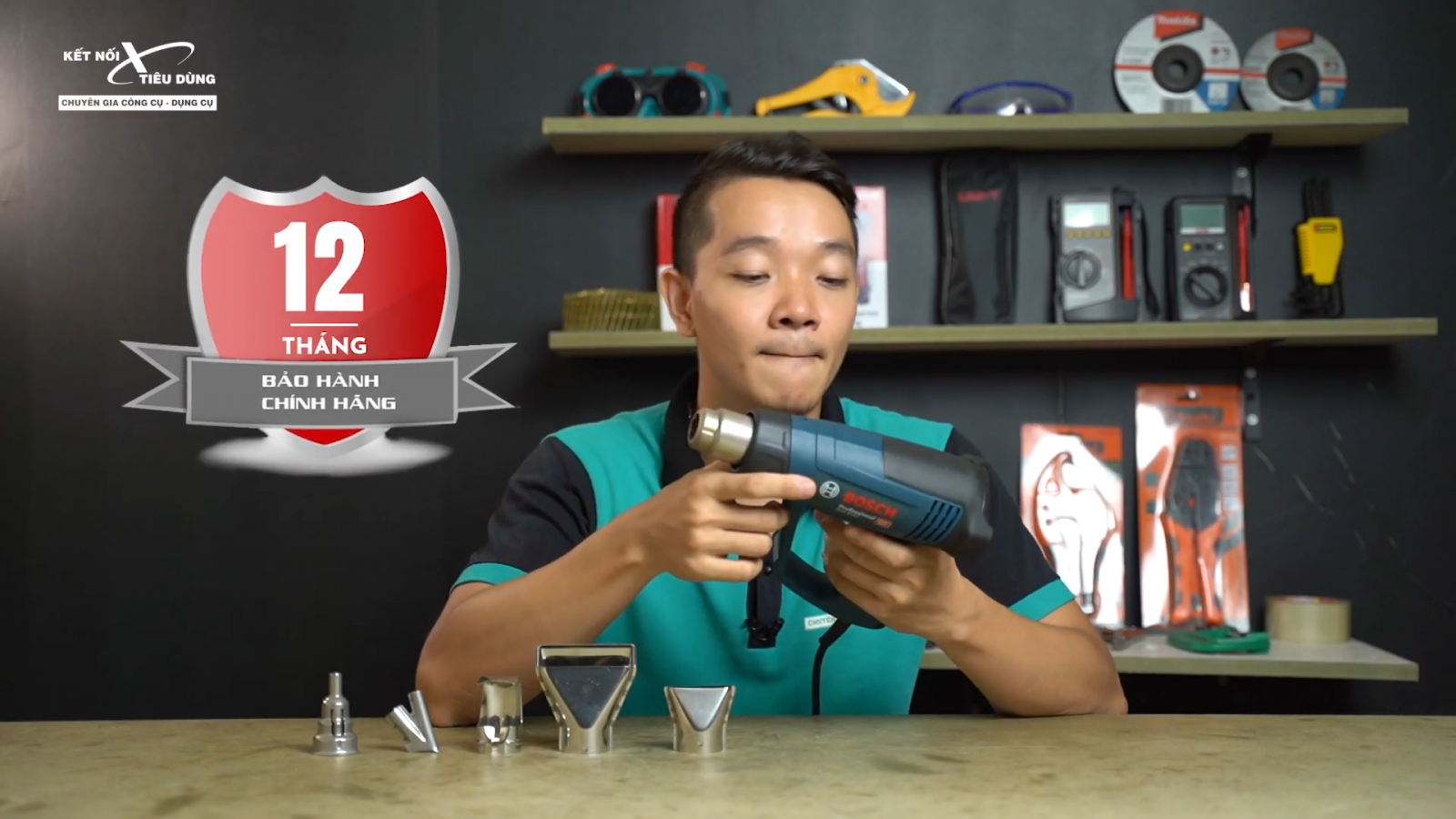 Review m&aacute;y thổi n&oacute;ng hiển thị nhiệt độ ch&iacute;nh x&aacute;c, cực nhiều t&iacute;nh năng - Bosch GHG 20-63