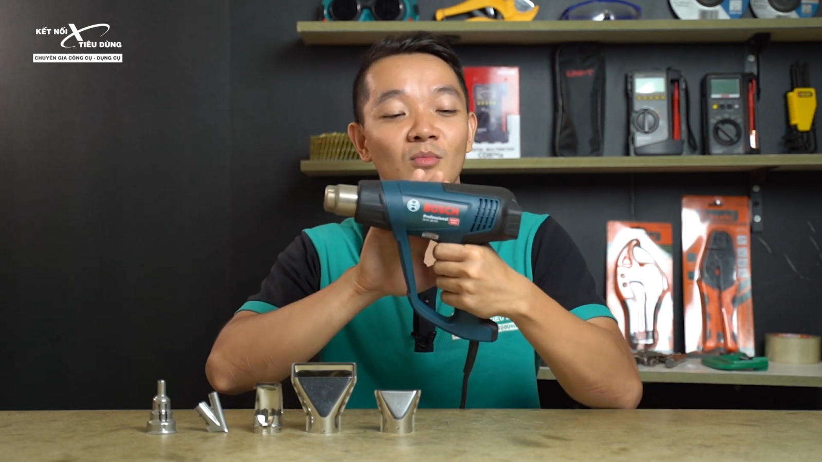 Review m&aacute;y thổi n&oacute;ng hiển thị nhiệt độ ch&iacute;nh x&aacute;c, cực nhiều t&iacute;nh năng - Bosch GHG 20-63