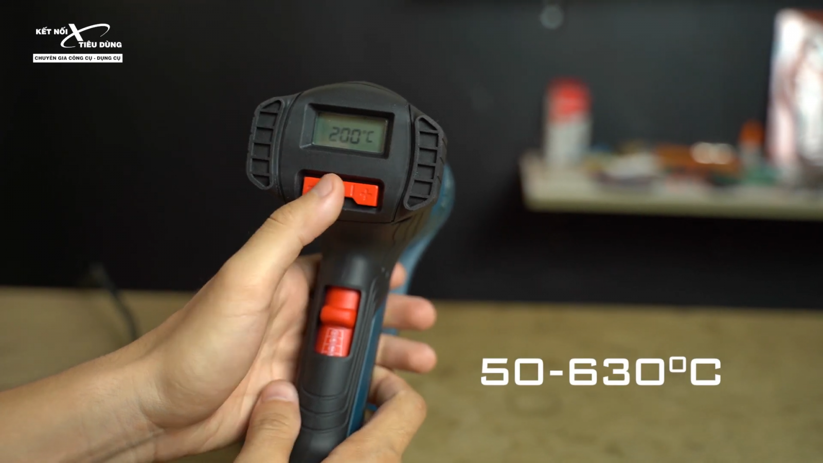 Review m&aacute;y thổi n&oacute;ng hiển thị nhiệt độ ch&iacute;nh x&aacute;c, cực nhiều t&iacute;nh năng - Bosch GHG 20-63