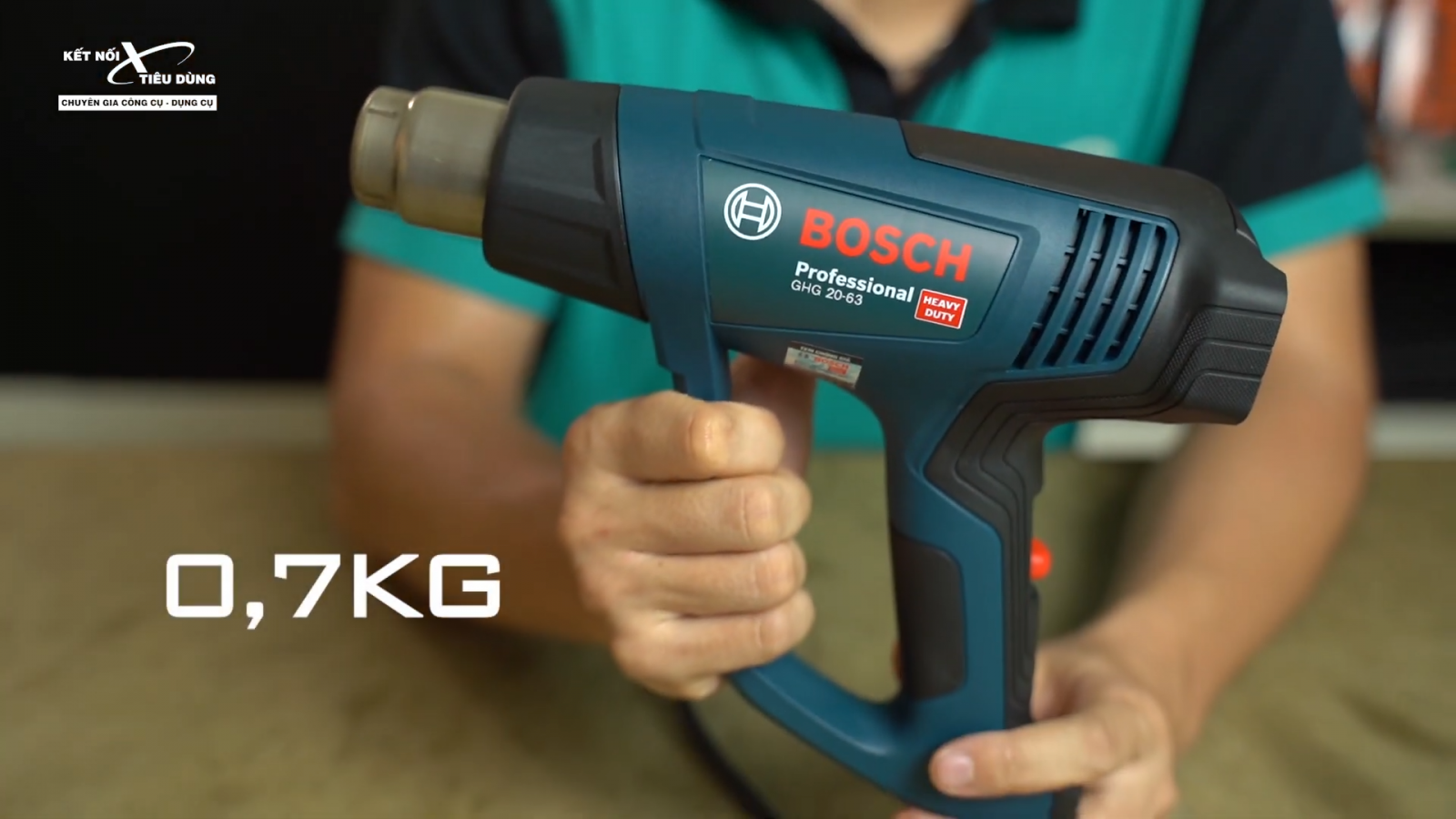 Review m&aacute;y thổi n&oacute;ng hiển thị nhiệt độ ch&iacute;nh x&aacute;c, cực nhiều t&iacute;nh năng - Bosch GHG 20-63