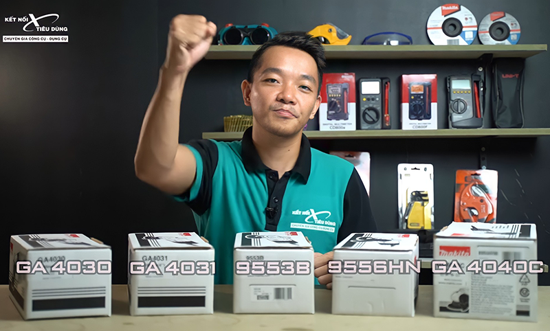 So sánh 5 máy mài góc Makita đá 100mm: GA4030, GA4031, 9553B, 9556HN, GA4040C