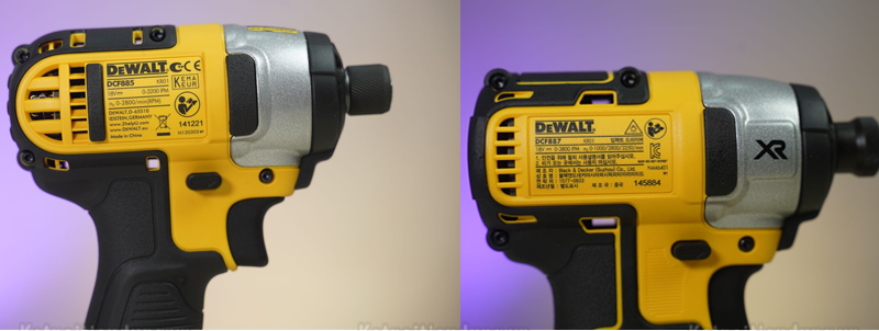 So s&aacute;nh m&aacute;y bắn v&iacute;t Dewalt DCF885 (chổi than) - DCF 887 (kh&ocirc;ng chổi than), loại n&agrave;o ngon hơn?