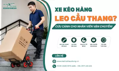 Xe Kéo Hàng Leo Cầu Thang? Cứu Cánh Cho Nhân Viên Vận Chuyển!