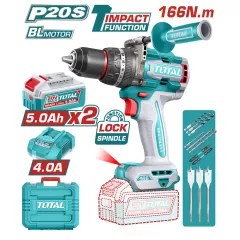 Máy khoan động lực 166 N.m dùng pin 20V Total TIDLI201668 (2 Pin 5.0Ah, 1 Sạc)