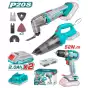 Combo máy khoan TDLI204531 + Máy cắt rung TMLI2022 + Máy hút bụi TVLI201261 Total TOSLI240685