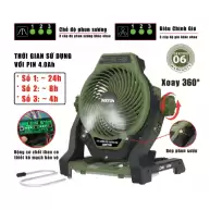 Quạt phun sương dùng pin 21V Dekton M21-QPS190XPRO