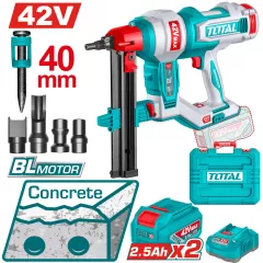 Máy bắn đinh dùng pin 42V Total TCNLI420602 (2 Pin 2.5Ah, 1 Sạc)