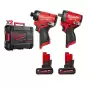 SPECIAL M12 COMBO 4 - Máy siết bu lông M12 FIW2F12 + Máy vặn vít M12 FID2 + 2 Pin 12V 5.0Ah