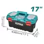 Hộp nhựa đựng công cụ 17 inch khóa nhựa Total TPBX0171