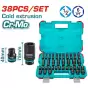 Bộ 38 đầu tuýp dùng cho máy vặn bu lông 1/2" Total THKISD12388L