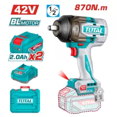 Máy vặn bu lông dùng pin 42V Total TIWLI42862 (2 Pin 2.0Ah, 1 Sạc)